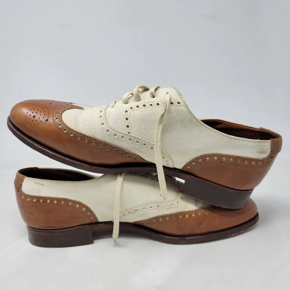Polo Ralph Lauren Crockett & Jones Men's 11 D Leather Suede Spectator Wingtips